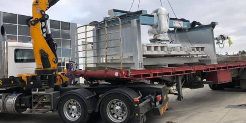 Project planning before crane truck lifting operation in Melbourne